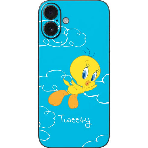 Looney Tunes Tweety Bird Flying iPhone 16 Plus Skin